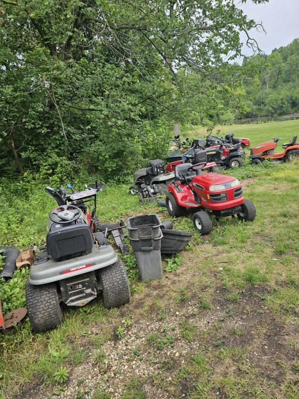 Riding mowers we have hauled from McHenry County yards